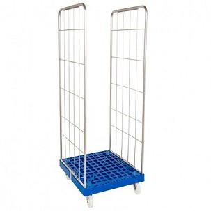 Rolly kocsi 2  rozsdamentes acél oldalfallal, higiénikus alaplappal