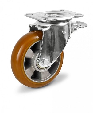 Forgó - fékes Nagy teherbírású ipari kerék 200 mm