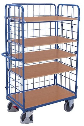 Magas polcos kocsi 5 rakfelület, 3 oldalfal