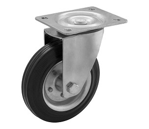 Forgó Fémfelnis tömörgumis kerék 160 mm