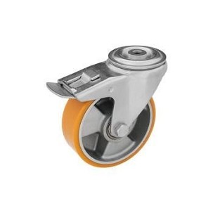 Hátfuratos - fékes Nagy teherbírású ipari kerék 80 mm