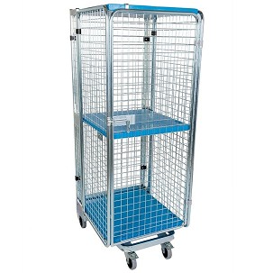 Összecsukható biztonsági rolly kocsi,műanyag tetővel és polccal 1600