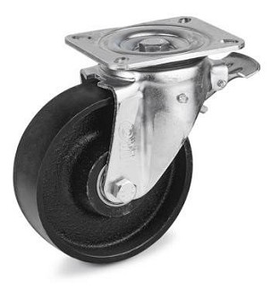 Forgó - fékes Öntöttvas kerék 160 mm