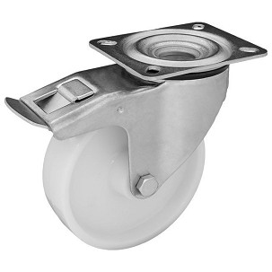 Forgó - fékes Poliamid kerék 125 mm