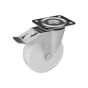 Forgó - fékes Polipropilén kerék 125 mm