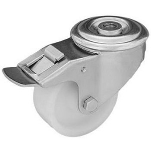 Hátfuratos - fékes Polipropilén kerék 125 mm