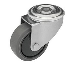 Hátfuratos Szürke gumis nyommentes kerék 200 mm