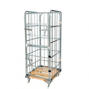 Rolly kocsi 4 oldalfallal 1460 - osztott ajtós - Fa