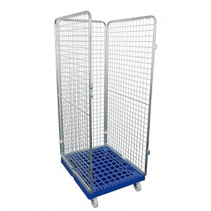 Rolly kocsi 3 oldalfallal 1600 - dobozokhoz - piros