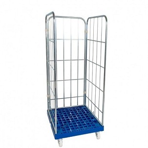 Rolly kocsi 3 oldallal 1460 - 600x400-as és 600x800-as dobozokhoz - kék