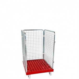 Rolly kocsi 3 rácsos oldalfallal 1020 - piros