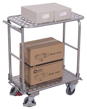 Alumínium összecsukható kézikocsi dupla rakfelülettel