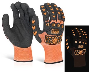 GLOVEZILLA GLOW NITRIL KESZTYŰ Narancssárga L