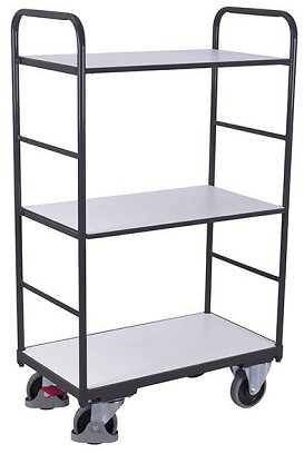 Magas ESD polcoskocsi 3 db rakfelülettel