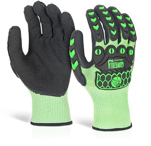 GLOVEZILLA NITRIL GLOW KESZTYŰ Zöld XL