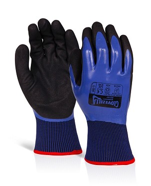 GLOVEZILLA VÍZÁLLÓ THERMAL NITRIL KESZTYŰ Kék L